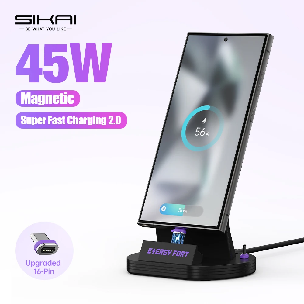 Type C Docking Station for Samsung Galaxy A15 A16 A55 A57 Magnetic Charger Dock Charging Stand for Xiaomi Redmi  iPhone Google