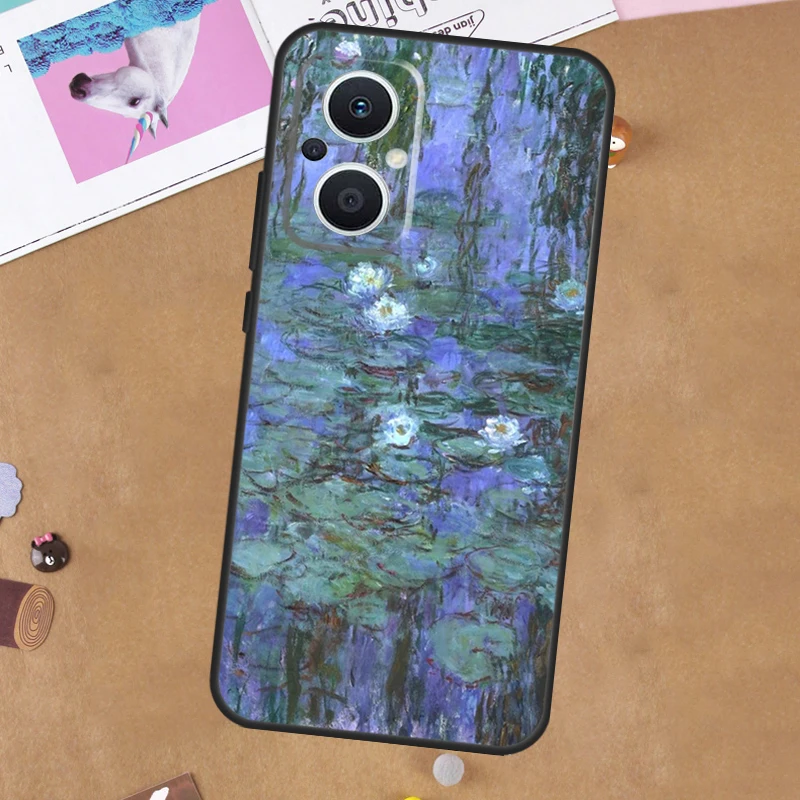 حافظة لوحة فنية من Claude Monet ، غطاء لـ OPPO Reno 4Z 5Z 8T 10 11 Pro 11F 5 6 7 8 Lite OPPO fin X5 X6 Pro X2 X3 Neo #5