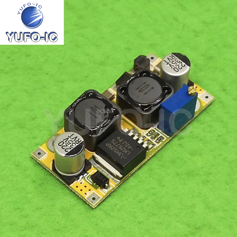 Free Ship 1PCS Single-Core DC-DC Automatic Step-up And Step-down Module Solar Panel 3-35v To 2.2-30v Lm2577 Yellow