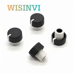 5 PCS Plastic Long handle Flower Shaft Knob Diameter 19.5mm Height 18mm Potentiometer Knob Gear Shaped Inner Hole 6mm