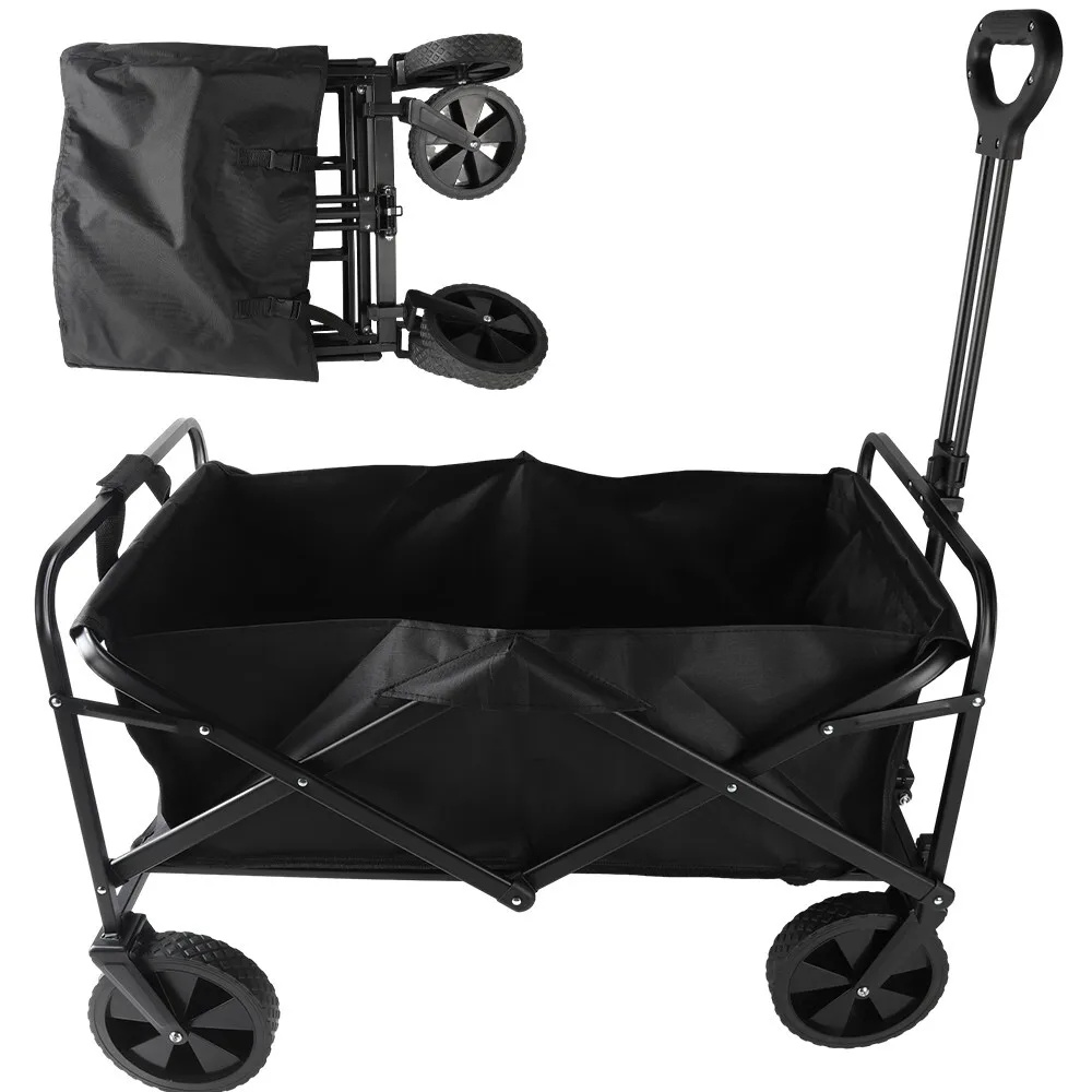 

Foldable Portable Picnic Outdoor Camping Cart Heavy Duty Folding Utility Cart Shopping Beach Collapsible Folding Utility Cart