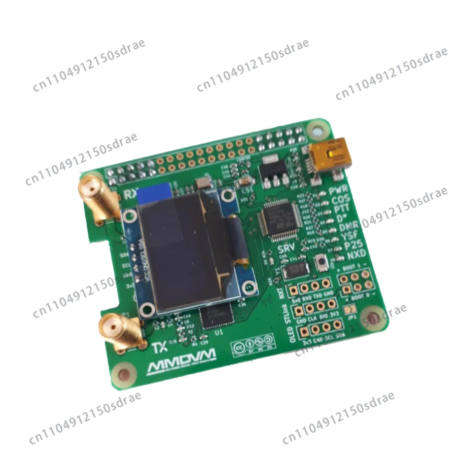 NEW V1.3 MMDVM_HS_Dual_Hat MMDVM Duplex RX TX UHF VHF Hotspot board + Antenna + OLED Support P25 DMR YSF NXDN For Raspberry pi