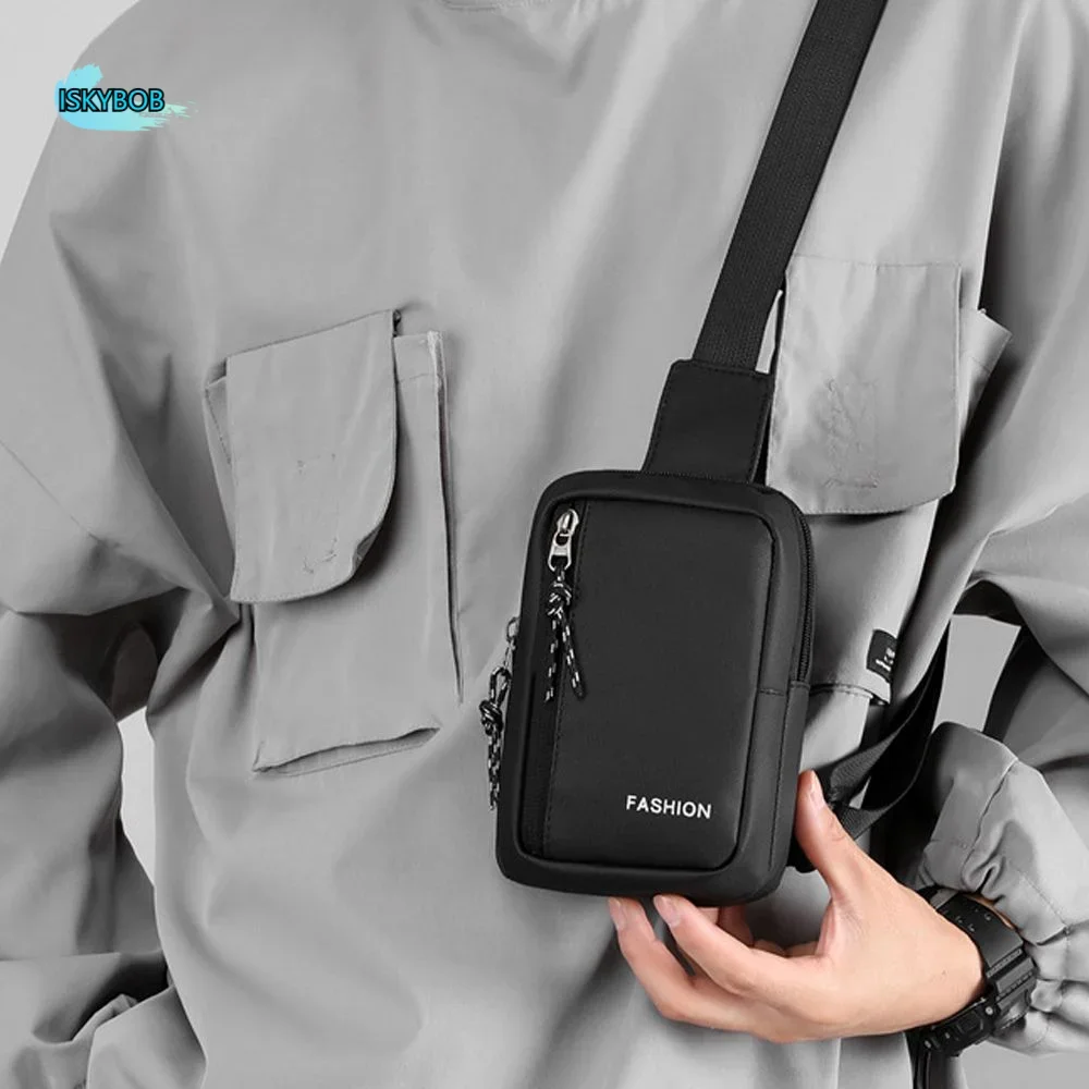 

Handbag Crossbody Oxford Chest Bags Diagonal Mini Small Backpack Messenger Solid Color Square Men's Shoulder Bag Travel