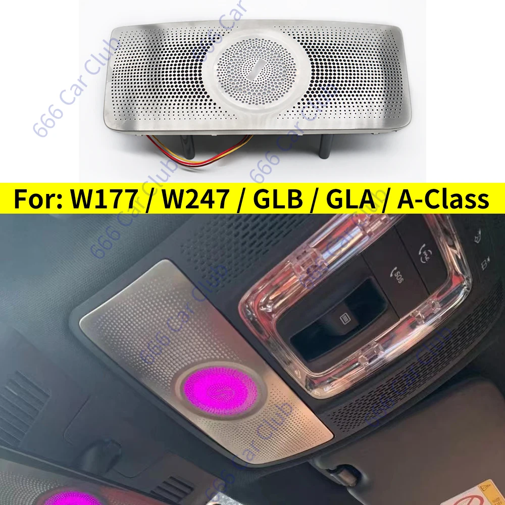 

64 Colours LED Glasses Box Speaker For Mercedes Benz W177 W247 W118 GLB GLA A B Class Car Roof Surround Horn Ambient Light Refit