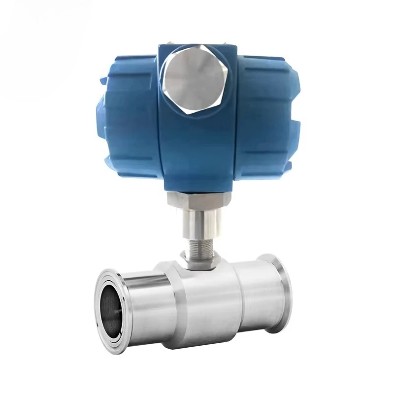 

4-20mA Turbine Flowmeter Water Liquid Diesel Fuel Milk Oil Water Clamp Flow Meter