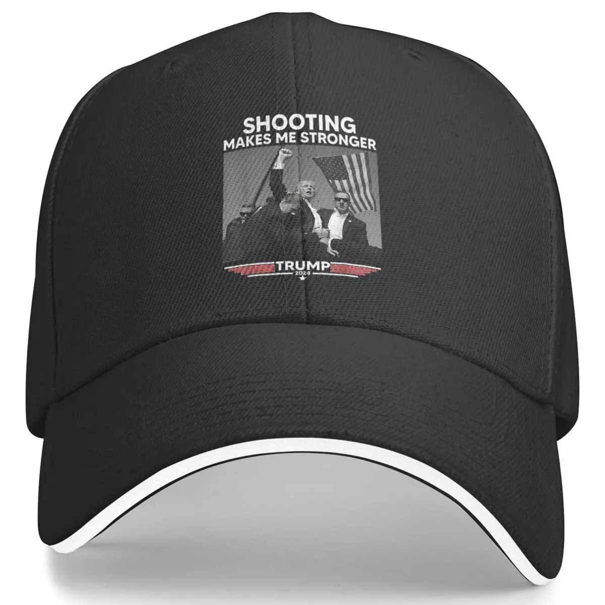 Shooting Makes Me Stronger Trump 2024 Casual Baseball Cap Kpop Trucker Hat Spring Sunscreen Men Adult Street Style Baseball Caps