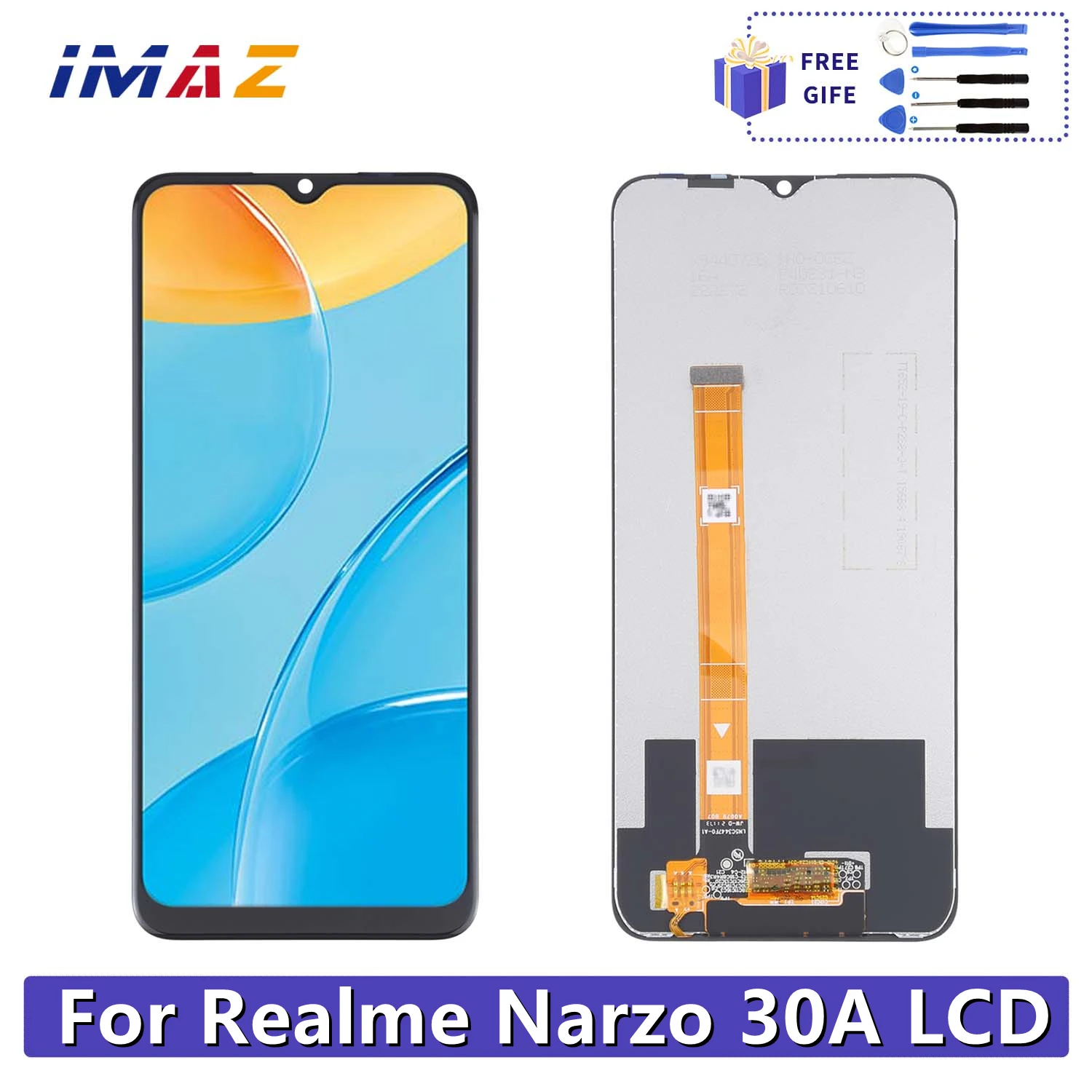 

Original 6.5" For Oppo Realme Narzo 30A RMX3171 LCD Display Touch Screen Digitizer Assembly Replacement Parts With Frame