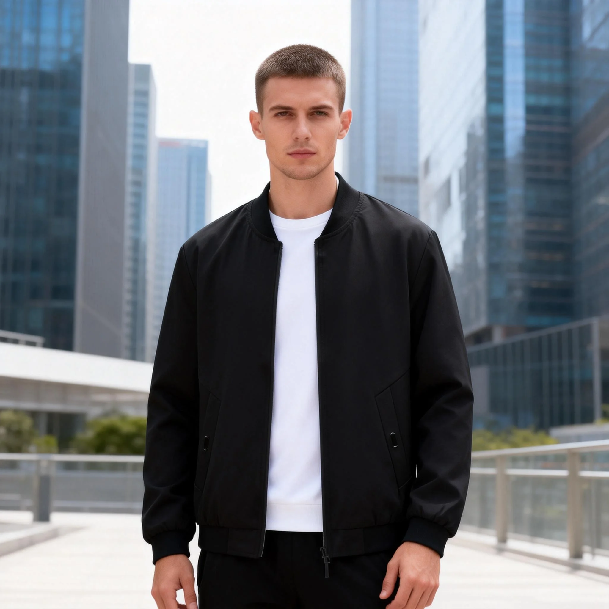 

Мужская куртка 2026: повседневная, деловая, ветрозащитная, комфортная, на молнии, минималистичная, однотонная, тонкая, для работы, весна-осень, бейсбольная куртка