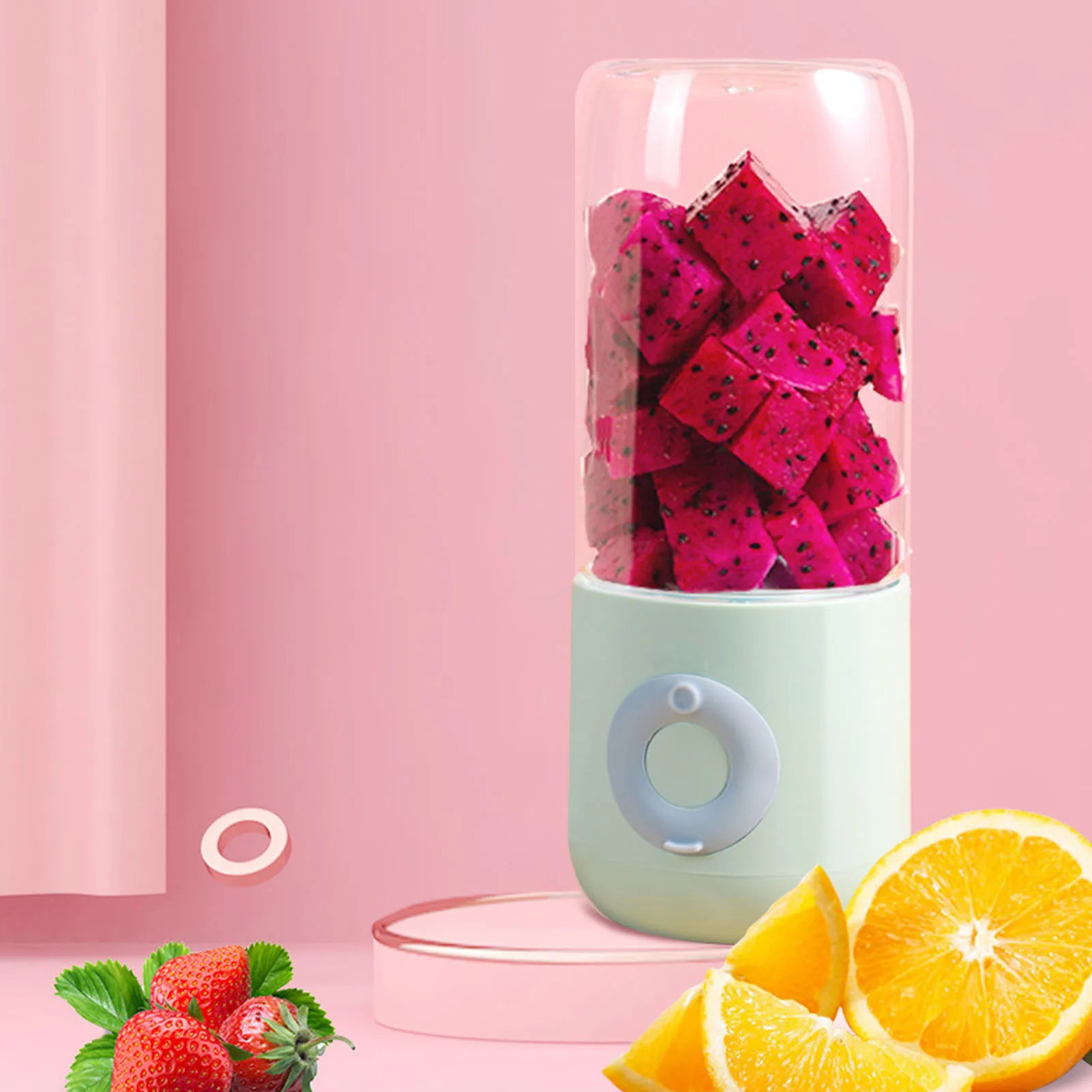 

Электрическая USB-соковыжималка, блендер, зеленый, 6 лезвий, 1300 мАч, 500 мл, портативный блендер, чашка для фруктового сока, молочного коктейля, соевого молока