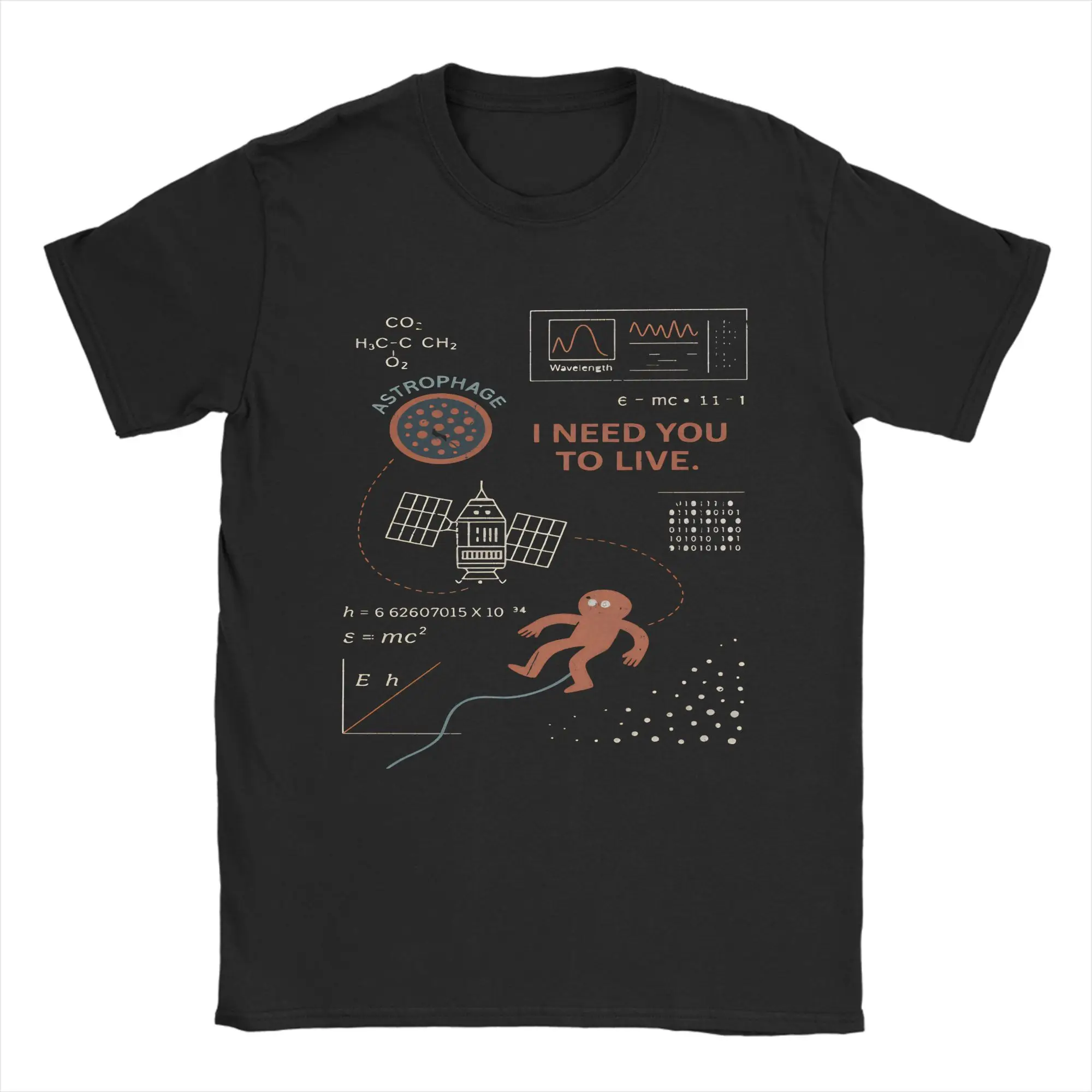 Project Hail Mary Andy Weir Book  T Shirt  100% Cotton Tops Novelty Short Sleeve Round Collar Tee Shirt Graphic T-Shirt