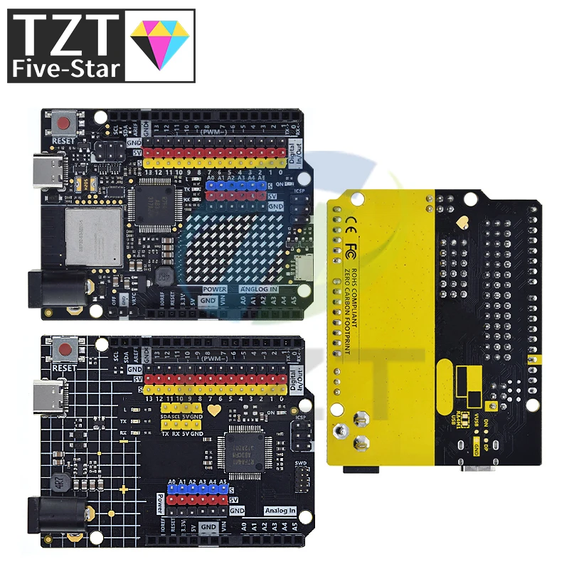 Imagem -03 - Tzt Uno-tipo-c Placa de Desenvolvimento Usb Edição Wifi Programação Arduino Learning Controller Uno r4 Esp32-s3