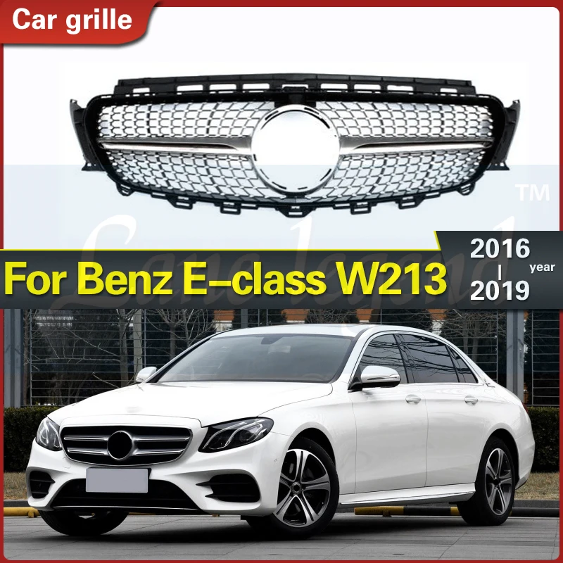 

W213 GT Grille Diamond Grill E63S Style for Mercedes Benz E Class C238 Coupe Sedan 2016-2019 E300 E350 E200 E320 E400