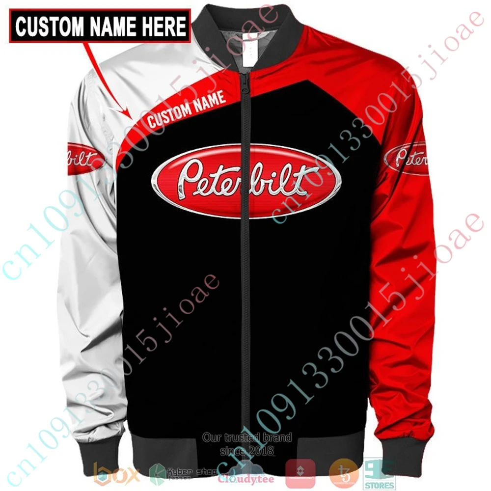 

Peterbilt Clothing Harajuku Parkas Windbreaker Jackets For Men Techwear Baseball Uniform Bomber Jacket Thick Coat Custom Logo