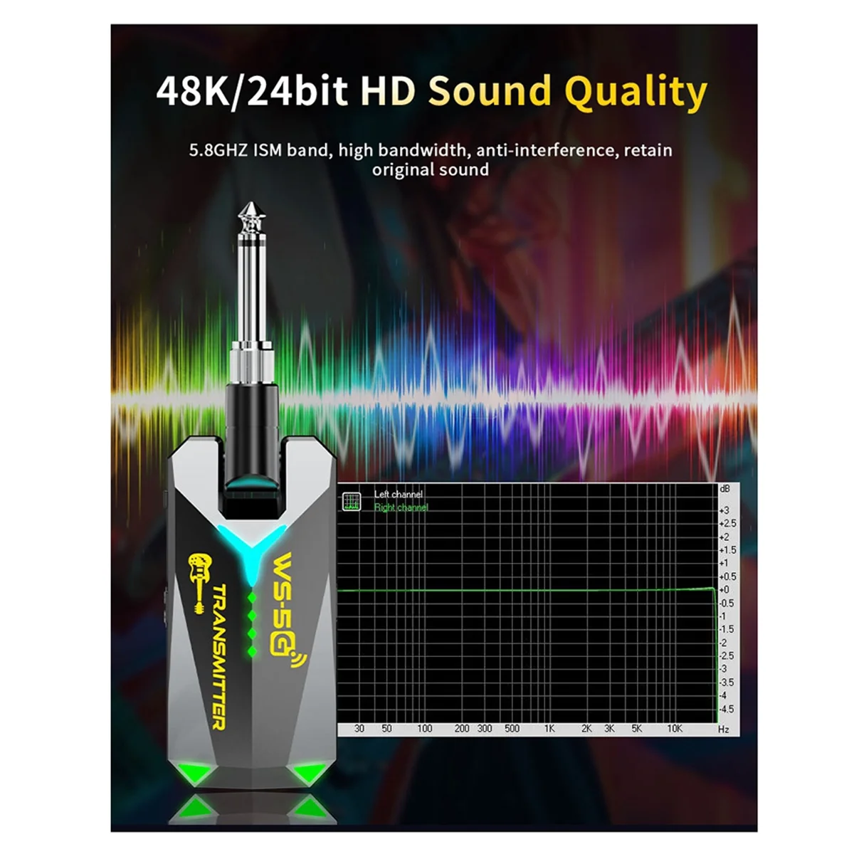 NEW 5.8GHz Wireless Guitar Transmitter Receiver System Sound Transmitter and Receiver for Electric Guitar Violin Instruments