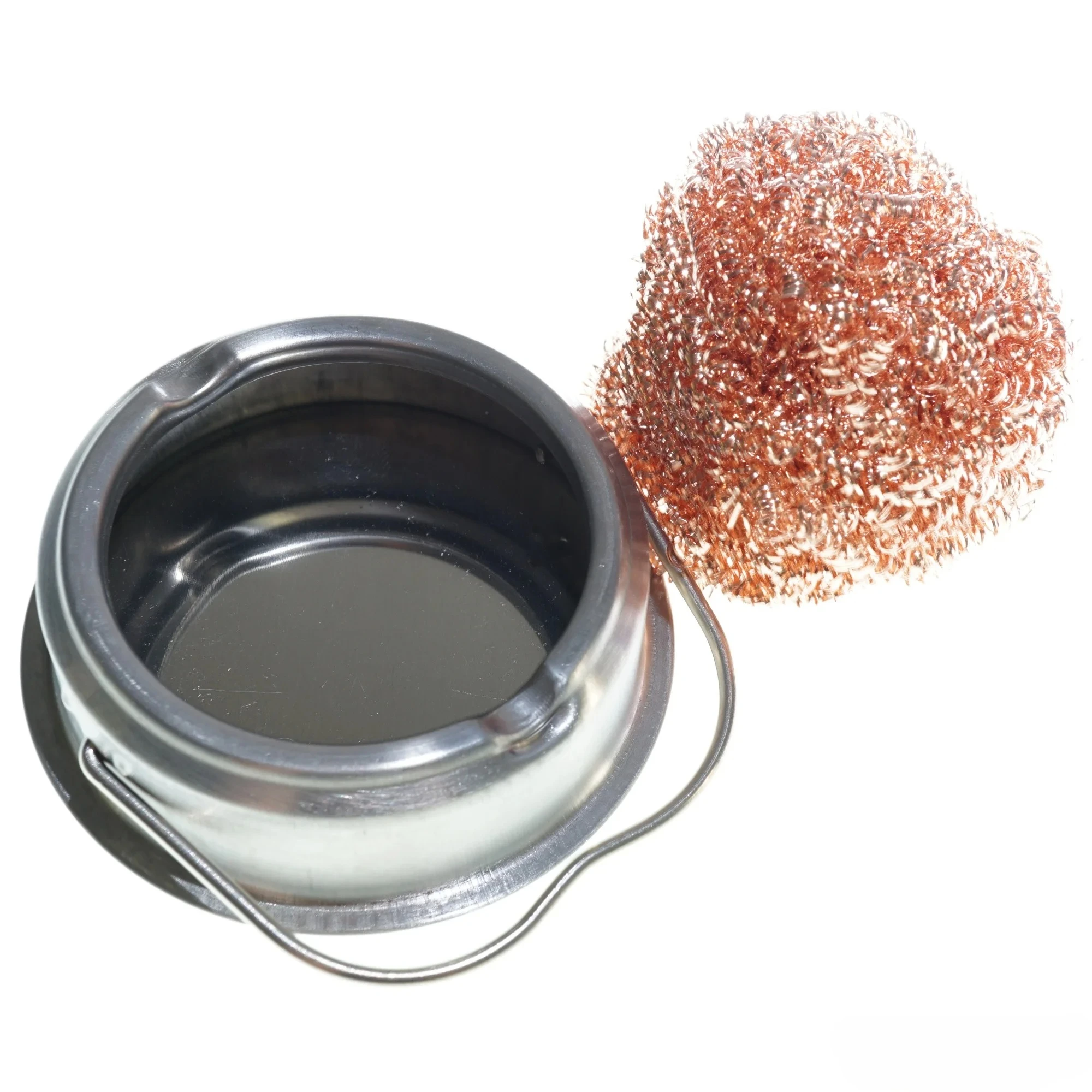 Desoldering Soldering Iron Cleaner Box Cleaning Ball Mesh Filter Nozzle Tip Copper Wire Metal Dross Clean Ball