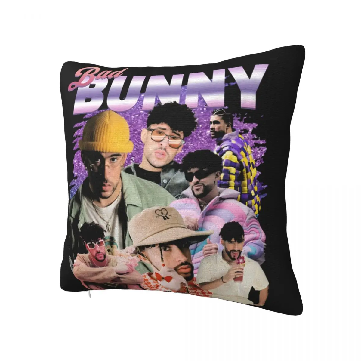 Bad Bunny Pillow Cover Hip Hop Singer Soft Pillow Case Cushion Cover Funny Pattern Pillowcases For Living Room Chair