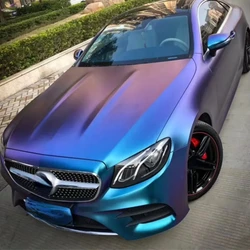 Chameleon Car Wrapping Vinyl Film Self Adhesive Matte Metallic DIY Decal Color Changing Decorative Protection