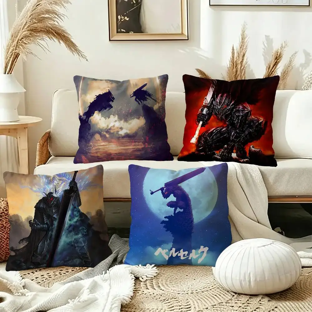 B-Berserk Guts Comic Anime Lucky Dragon pillow cover sofa cushion cover home room decoration children gift