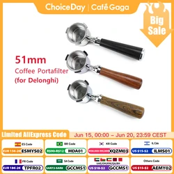 Coffee Bottomless Portafilter 51mm For Delonghi EC680 EC685 Replacement Filter Basket Espresso Machine Accessory Barista Tools
