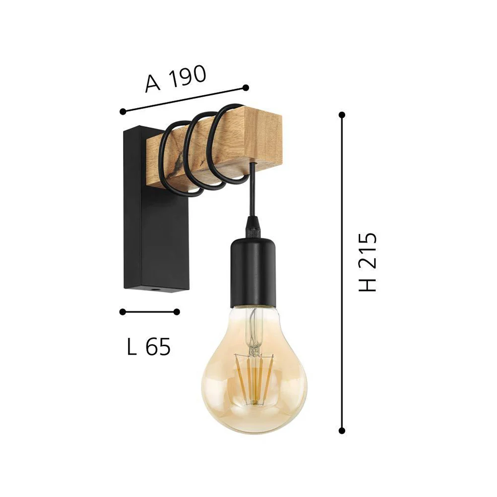 

Artistic Wall Light Wooden Night Lamp Simple Hanging Home Decor Restaurant Living Room Bedroom Study Corridor Balcony Stairway