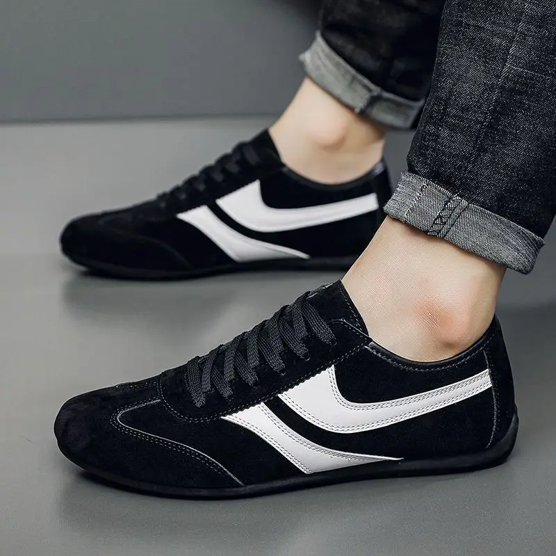 Men's casual shoes fashion retro German training shoes breathable single shoes sports lace-up men's shoes Doudou shoes