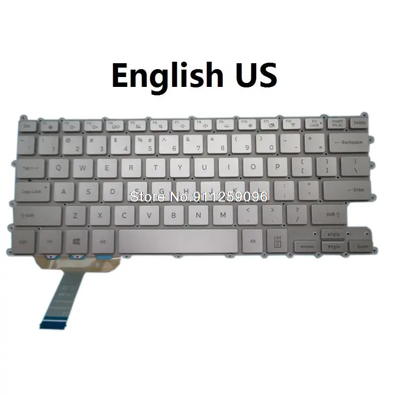 

Laptop Keyboard For Samsung NP900X3T 900X3T Korea KR English US BA59-04277C BA59-04277B With Backlit New