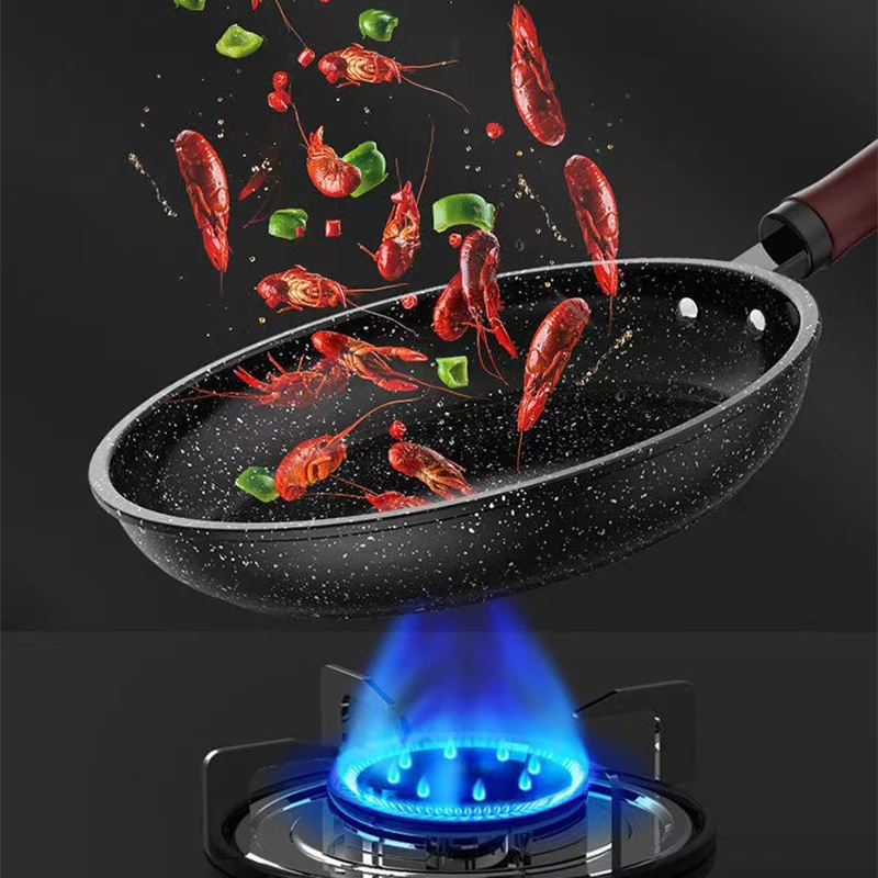 

Frying Pan Wok Pan Non-Stick Pancake Pan 24/26/28cm with cover Household Induction Gas Stove Universal Pan Cooking Steak Pan