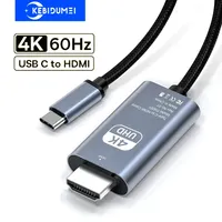 4K 60Hz USB C to HDMI Adapter Type C Cable HDTV Converter Cable for iPhone 15 TV Converter MacBook Air iPad Samsung Laptop