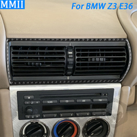 For BMW Z3 E36 1998-02 Carbon Fiber Dashboard Central Air Conditioning Outlet Panel Trim Strip Car Interior Accessories Sticker