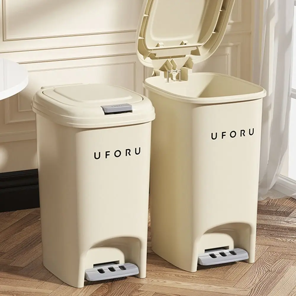 سلة المهملات الإبداعية 8/10/15/20L مع غطاء تصميم خطوة على سلة المهملات يمكن رفض سلة المهملات المنزلية #3