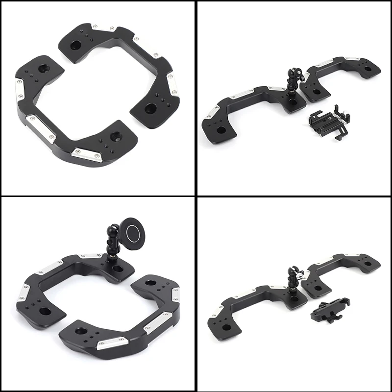 For Toyota Land Cruiser 250 / Lexus GX 2024+ 1Pc Aluminum A-Pillar Grab Handle with Wireless Charger Replacement Black+Silver