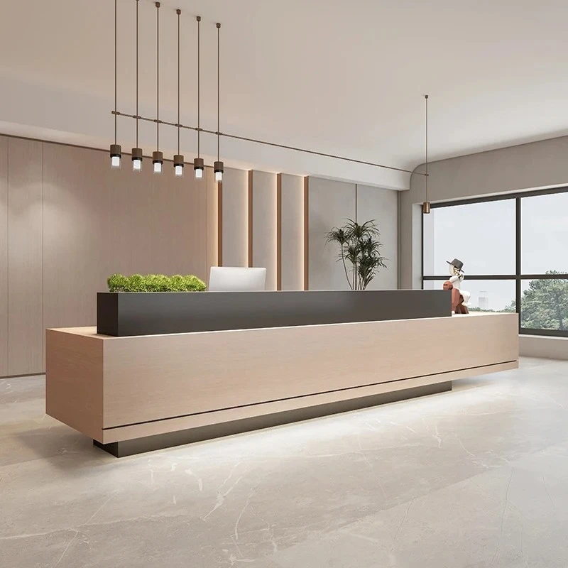 Design White Front Desk Reception Counter Hotels Classic Business Reception Desks Beauty Salon Recepcion Mostrador Furniture