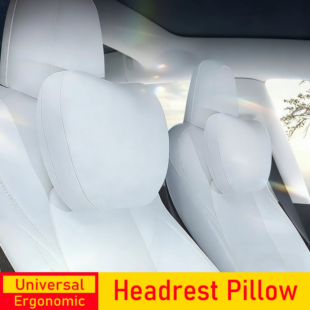 Car Headrest Pillow for Neck Support, Car Universal Neck Pillow for Tesla Hyundai Kia Toyota Volkswagen Renault Dacia Seat Honda