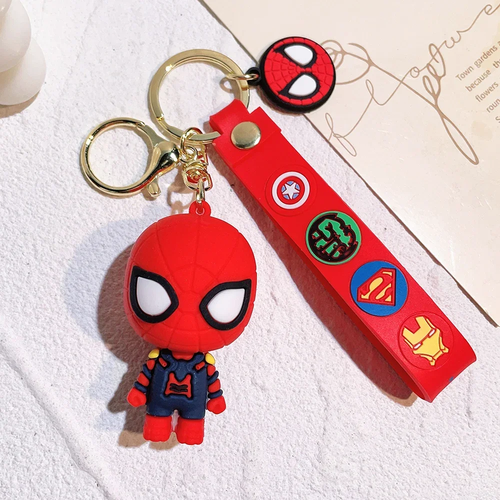 Spider-Man attraverso il ragno Verse portachiavi Miles Morales Peter honduras portachiavi ciondolo Action Figure Marvel Spiderman Model Toys