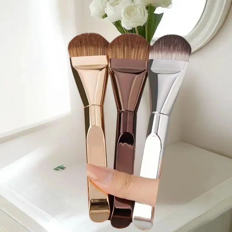 1/2PCS Ultra Thin Foundation Brush Synthetic Bristles Precision Application For Liquid Cream Streak-free All Skin Types Tools