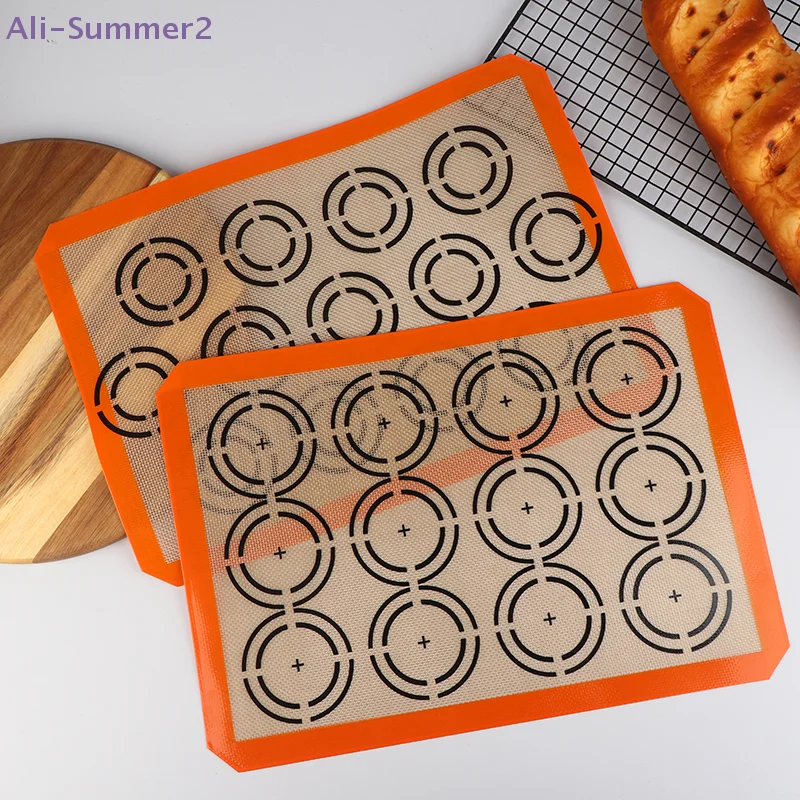 {Summer2} Silicone Baking Mat For Oven Thickened Reusable Non Stick Heat Resistant Bakeware Sheet Liner For Cookie Macaron Bread