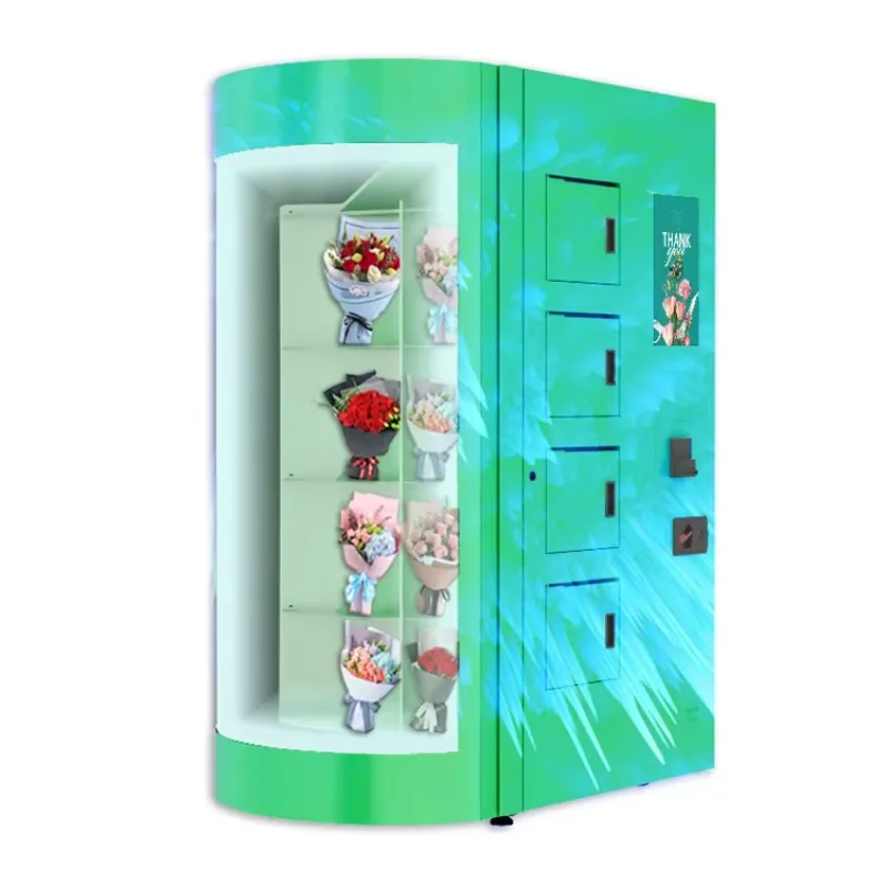 Customized Lcd 19 Inch Flower Rose Bouquets Vending Machine With Large Display Window
