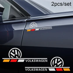 2pcs Car Body Rearview Mirror Decoration Sticker For Volkswagen VW MTM Blue Motion Caddy Scirocco CC MK7 Beetle Touran Tiguan