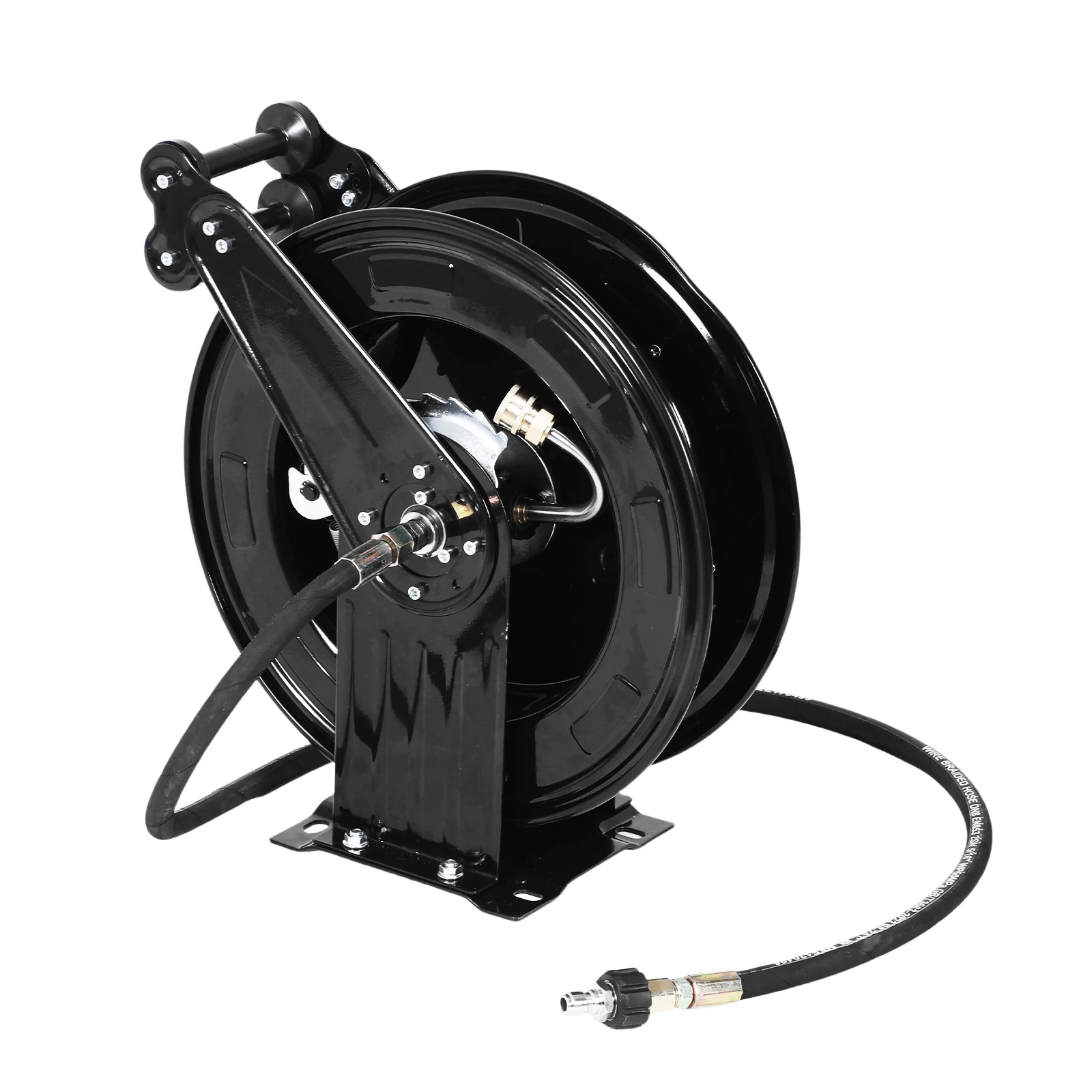 Hochdruckreiniger-Rolle, einziehbare Power-Waschschlauchtrommel, automatische Rücklauf-Hochreiniger-Schlauchtrommel für Wasser/Luft/Öl, 4000 PSI