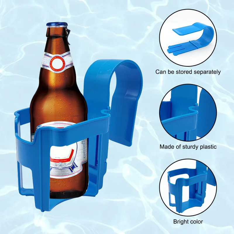 Colgador de vasos de agua para piscina, soporte de bebidas para coche, estante de almacenamiento de cerveza para bebidas, 1/2/4 unidades