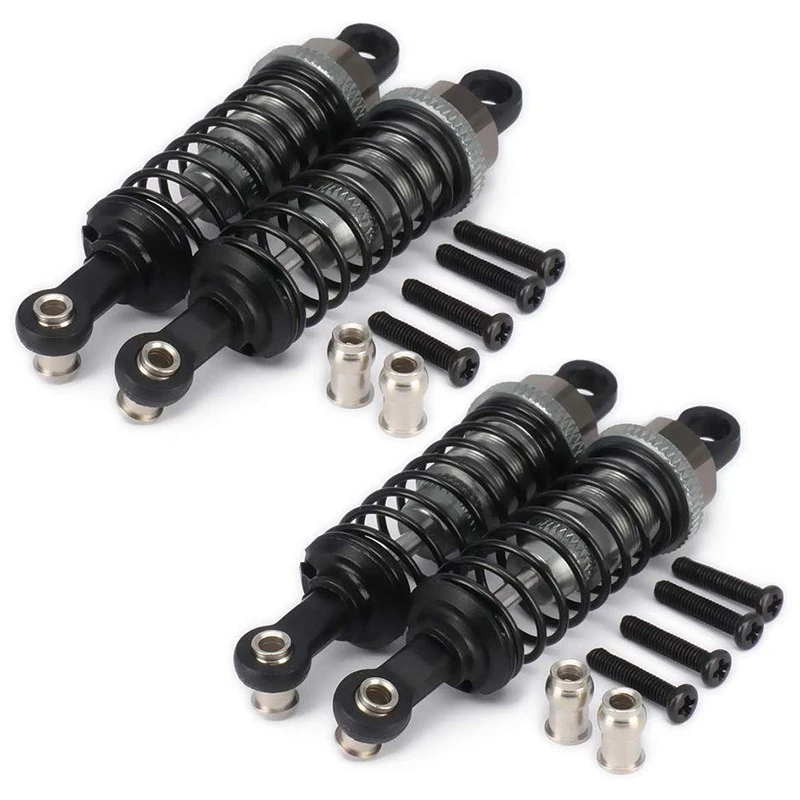 4Pcs Aluminum Shock Absorber Assembled Damper Replacement A949-55 for WLtoys 1/18 RC Car A959 A979 K929 A959-B A969-B A979B (