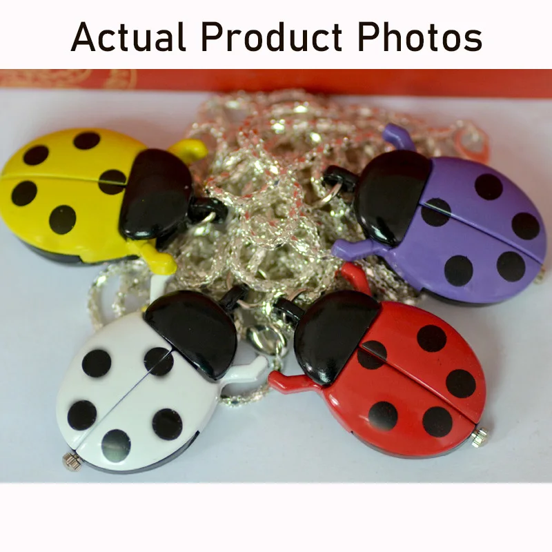 Mini Retro Beetle Pocket Watch,Red/Yellow Creative Flip-Top Pendant Clock for Couple,Cute Fashion Pocket Watchs for Gifts
