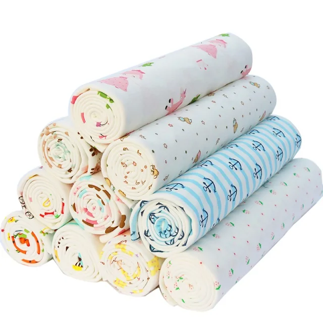 Baby Fabric Knit Jersey Print Fabric Sewing Material For Children\'s Garment DIY Sewing Uphostery Baby Clothing Tissue