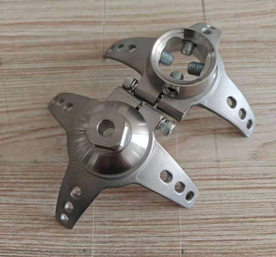 

Stainless Steel Adjustable Male & Female 3-Claw Prosthetic Component – Rotation-Ready Connector for Lower Limb Prosthetics