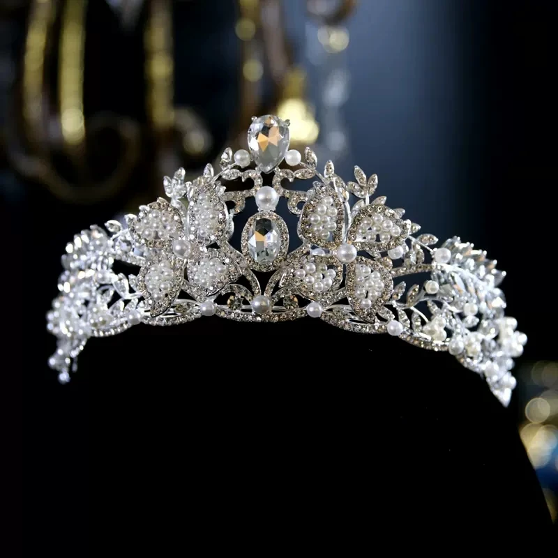 CC Luxury Crown Women Hair Accessories Wedding Hairwear Bridal Headpiece Engagement Headdress 100% Handmade Shining Tiaras FO48