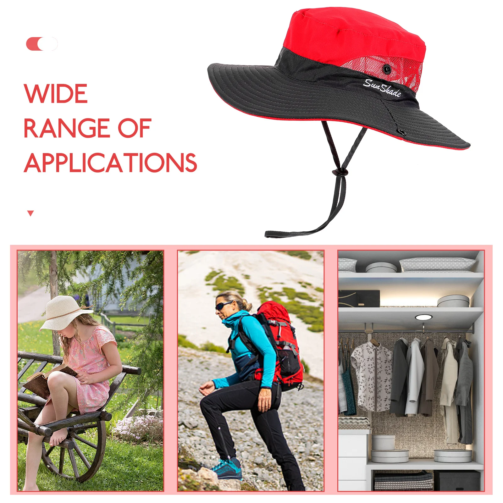 나일론 버킷 모자 Sunhat 자외선 차단 야외 여름 해변 캠핑 낚시 사이클링 하이킹 경량 통기성 편안한