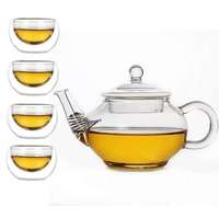 250ml Heat-resisting High Temperature Glass Mini- Scented Tea Infusion Of Tea Kettle Transparent Kung Fu Tea Have Trumpet Teapot