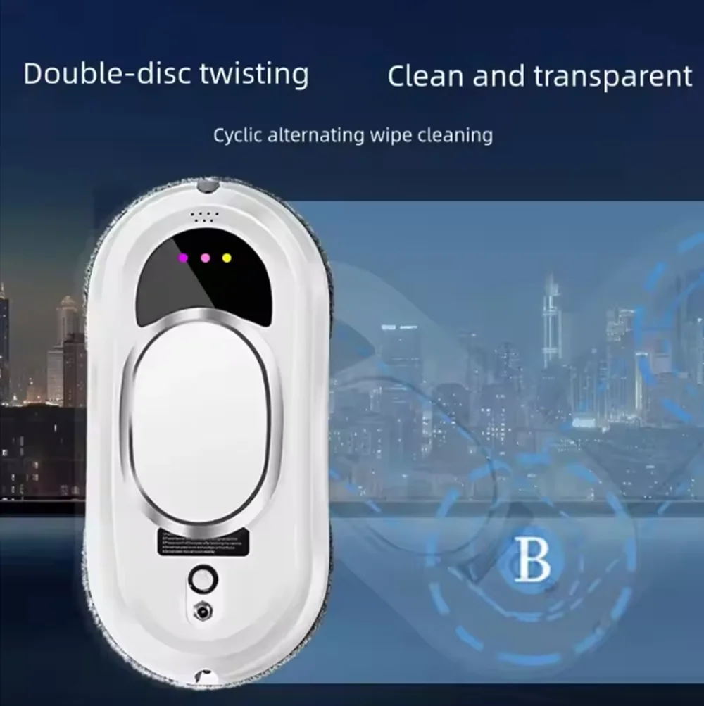 روبوت تنظيف نافذة الماء بالرش بالموجات فوق الصوتية الذكي والرفيع والرقيق بالكامل، وتنظيف الزجاج الكهربائي الذي يتم التحكم فيه عن بعد