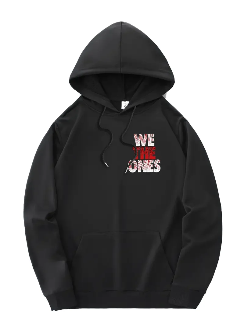 we the one  Hoodies drawstring Pocketless Sweatshirt Men/women fans Streetwear hip hop tops