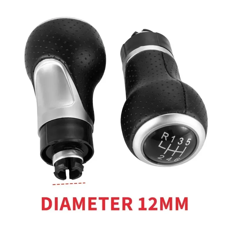 For Audi A4 B6 B7 B8 A6 S4 8K A5 8T Q5 8R S Line Ibiza 6J Seat Leon Mk1 Passat Golf 12mm 5/6 Speeds Car Gear Shift Knob HandBall
